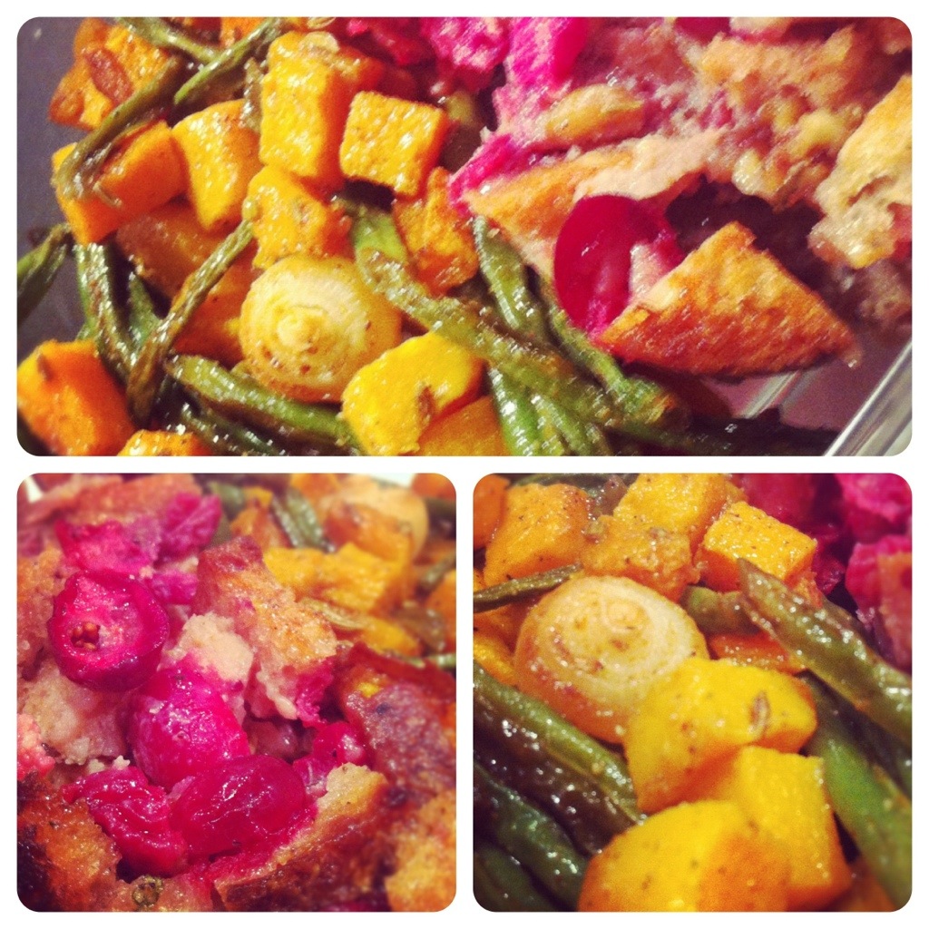 Cranberry Stuffing and Smoky Roasted Veggies
