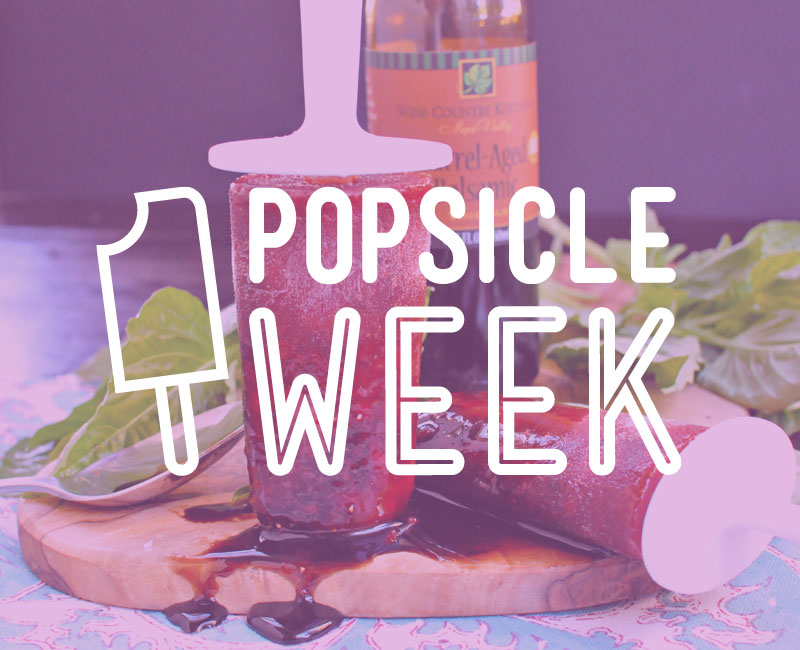 Popsicleweek! Strawberry-Basil & Balsamic Ice Pops | the pig & quill