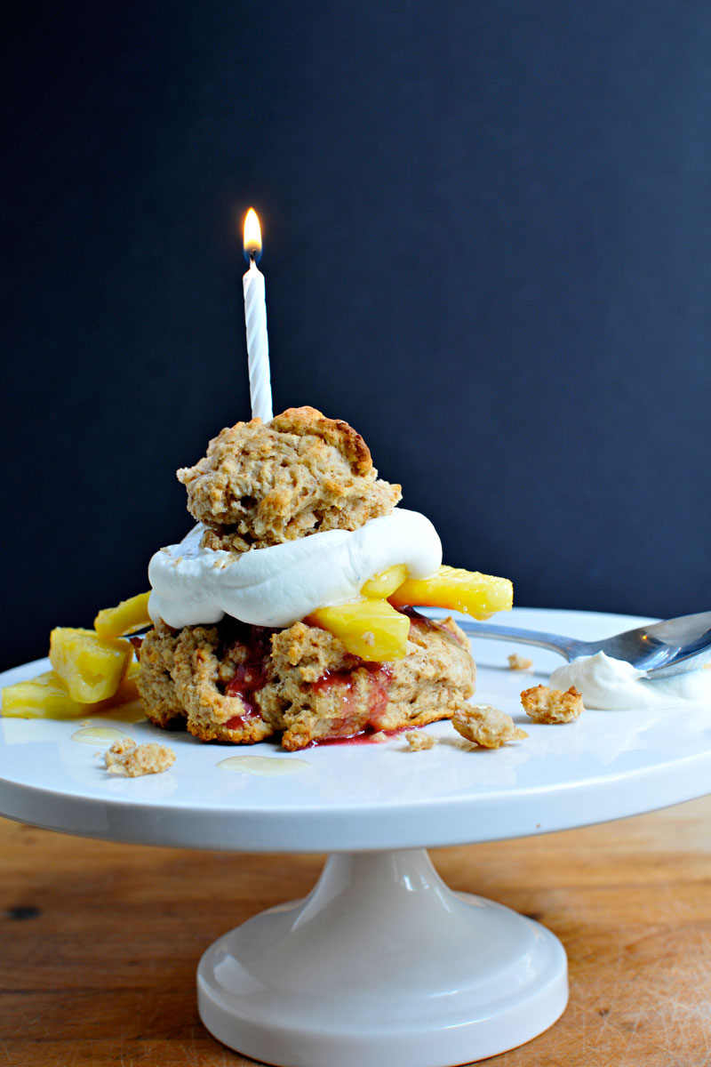 Fresh Pineapple Shortcakes with Raspberry Sorbet | the pig & quill