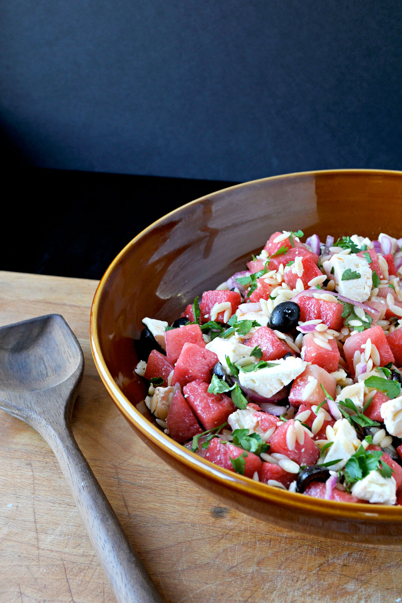 Watermelon, Orzo and Feta Salad | the pig & quill