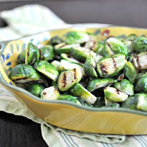 Grilled Brussel Sprouts with Jalapeno-Honey Aioli