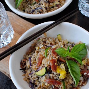 Simple Summer Fried Rice w/ Chinese Sausage