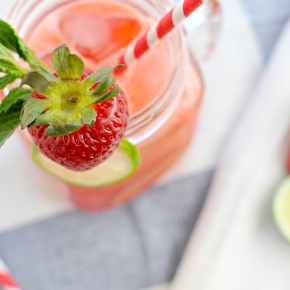 Strawberry-Lime (Coconut) Agua Fresca